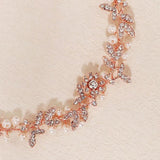 Crystal Pearl Flower Bridal Headband Hair Vine Wedding Hair Accessories