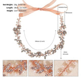 Crystal Pearl Flower Bridal Headband Hair Vine Wedding Hair Accessories