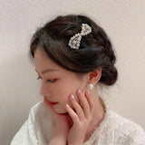 Vintage Bow Hair Clip Pearl Hairpins for Women Girls Wedding Hair