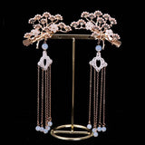 Chinese Style Flower Plant Hairpins Retro Tassel Headpieces for Women Girls