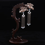 Chinese Style Flower Plant Hairpins Retro Tassel Headpieces for Women Girls