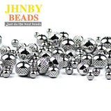 Stainless Steel Spacer Beads 3/4/6/8MM Round Metal Loose Beads