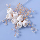 Crystal Bride Hair Accessories Soft Ceramics Flower Headband