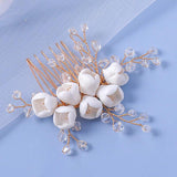 Crystal Bride Hair Accessories Soft Ceramics Flower Headband
