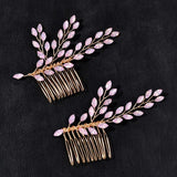 Opal Crystal Bridal Hair Comb Wedding Headpieces Hair Accessories