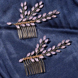 Opal Crystal Bridal Hair Comb Wedding Headpieces Hair Accessories