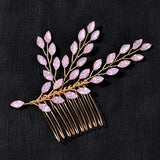 Opal Crystal Bridal Hair Comb Wedding Headpieces Hair Accessories