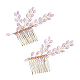 Opal Crystal Bridal Hair Comb Wedding Headpieces Hair Accessories