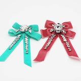Rhinestone Flower Bow Tassel Hairpin Street Shooting Dance Hairpin