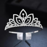 Baroque Rhinestone Bridal Crown Hair Ornament