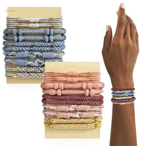 20PCS Boho Hair Ties Elastic Bands Bracelet Ponytail Holder Scrunchie