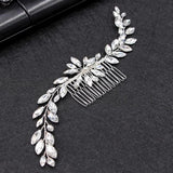 Bridal Crystal Hair Comb Rhinestone Headband Wedding Flower Head Jewelry