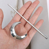 Sliver Arc Hairpins Hair Clip For Women Metal Hairstyle Moon Hair Clips Geometri