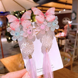 Butterfly Tassel Hanfu Hair Clip Antiquity Headdress