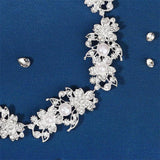 Efily Bridal Wedding Hair Accessories Silver Pearl Rhinestone Headband
