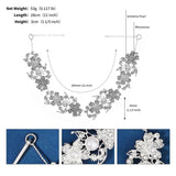 Efily Bridal Wedding Hair Accessories Silver Pearl Rhinestone Headband