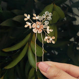 Crystal Bridal Hair Comb Clips Flower Hairpin for Women Party Tiara