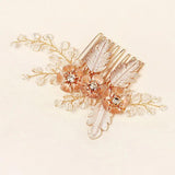 Crystal Bridal Hair Comb Clips Flower Hairpin for Women Party Tiara
