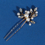 Pearl Wedding Hairpins Set Bridal Hair Accessories Rhinestone Crystal Headpieces
