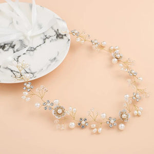Bead Hair Band Women Flower Wedding Jewelry Bride