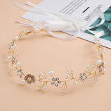 Bead Hair Band Women Flower Wedding Jewelry Bride