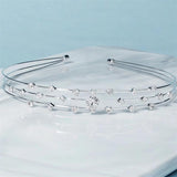Crystal Rhinestone Wedding Headband Silver Hairband Bridal Hair Accessories