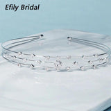 Crystal Rhinestone Wedding Headband Silver Hairband Bridal Hair Accessories