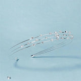 Crystal Rhinestone Wedding Headband Silver Hairband Bridal Hair Accessories