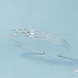 Crystal Rhinestone Wedding Headband Silver Hairband Bridal Hair Accessories