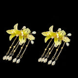 Vintage Orchid Hair Clip Traditional Hanfu Girl Hair Pin
