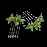 Vintage Orchid Hair Clip Traditional Hanfu Girl Hair Pin