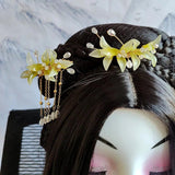 Vintage Orchid Hair Clip Traditional Hanfu Girl Hair Pin