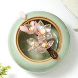 Pink Flower Pearls Hairpins Headpieces Bride Noiva Bridal Wedding Hair Jewelry