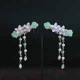 Sweet Small Flower Tassel Hairpin Traditional Girl Baby Headdress