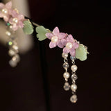 Sweet Small Flower Tassel Hairpin Traditional Girl Baby Headdress