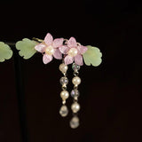Sweet Small Flower Tassel Hairpin Traditional Girl Baby Headdress