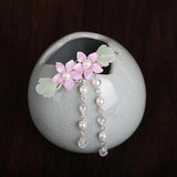 Sweet Small Flower Tassel Hairpin Traditional Girl Baby Headdress