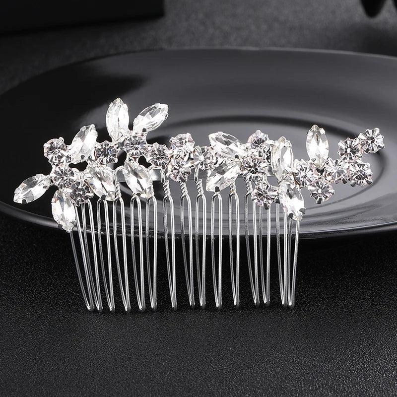 Efily Crystal Hair Comb Wedding Hair Accessories Bridal Headpiece
