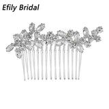 Efily Crystal Hair Comb Wedding Hair Accessories Bridal Headpiece