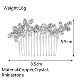 Efily Crystal Hair Comb Wedding Hair Accessories Bridal Headpiece