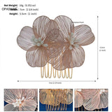 Floral Tiaras Golden Vine Hair Comb Bride Hair Jewelry