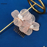 Floral Tiaras Golden Vine Hair Comb Bride Hair Jewelry