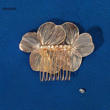 Floral Tiaras Golden Vine Hair Comb Bride Hair Jewelry