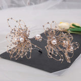 Bride Flower Pearl HairBand Haircomb Wedding Jewelry