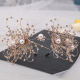 Bride Flower Pearl HairBand Haircomb Wedding Jewelry