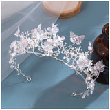 Purple Crystal Crown Bridal Tiara Princess Women Bride Headdress