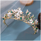 Purple Crystal Crown Bridal Tiara Princess Women Bride Headdress