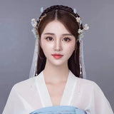 Fairy Tassel Hairband Chinese Wedding Headpiece For Women