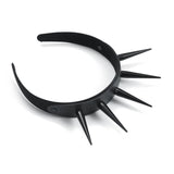Spiked HeadBand Goth Headpiece Metal Spikes Faux Leather Headwear Costume