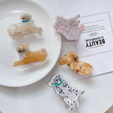 Korea Unique Animal Hair Accessories Acetate Hairpin French Corgi Dog Animals